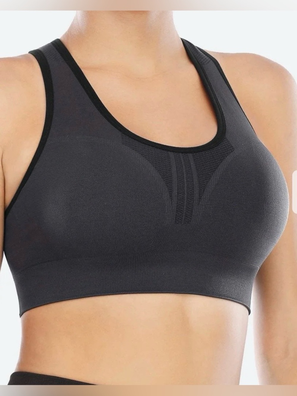 Heathyoga High Impact Racerback Sports Bra Removable Pads Yoga Sustainable M